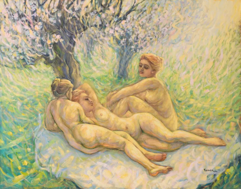 В саду